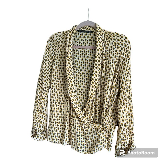 Zara Tops - Zara Long Sleeve Blazer Blouse M